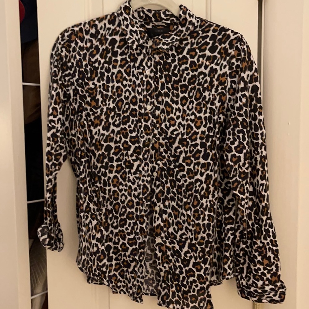 Jcrew Leopard Perfect Shirt